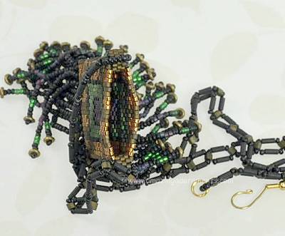 Vintage Beaded Purse Necklace
