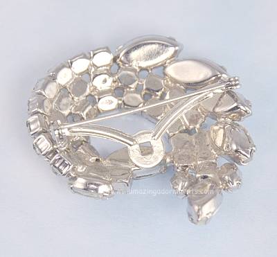 Vintage Clear Rhinestone Brooch