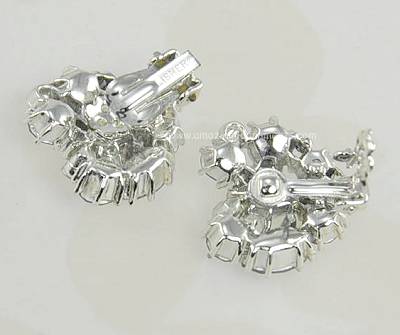 Vintage Signed Lisner Rhinestone Earrings