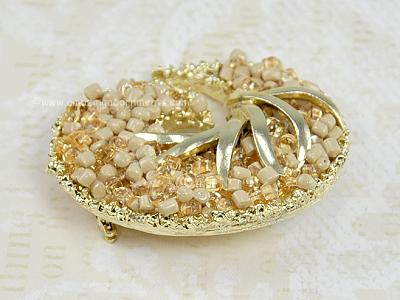 Vintage Glass and Crystal Brooch 