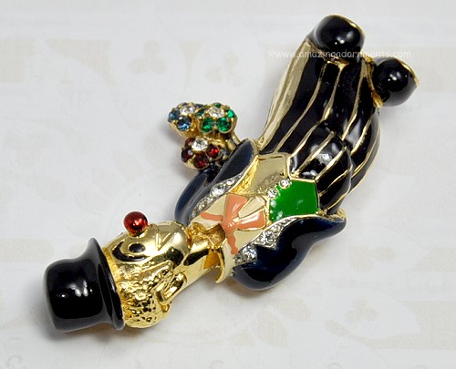 Jomaz Clown Figural Brooch