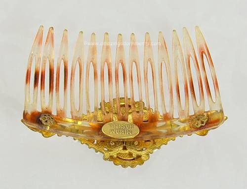 Vintage Signed Miriam Haskell Hair Comb