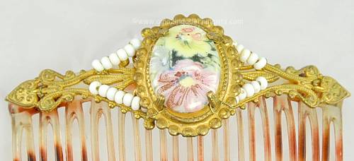 Vintage Signed Miriam Haskell Hair Comb