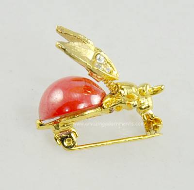 Vintage Insect Pin with Trembling Wings
