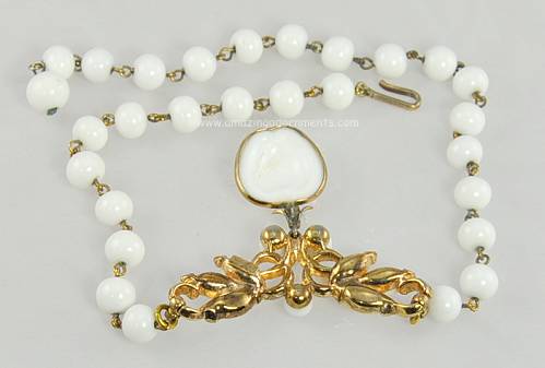 Vintage Trifari White Apple Necklace