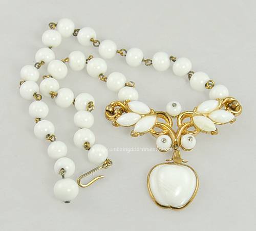 Trifari White Apple Necklace