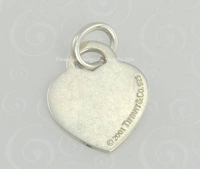 Signed Tifanny Sterling Heart Charm/Pendant
