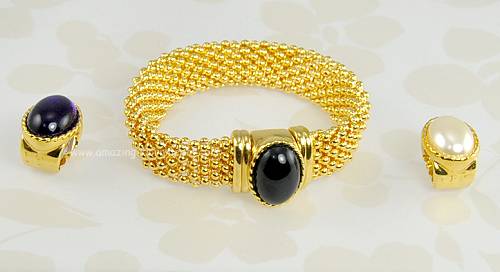 Interchangeable Magnetic Clasp Mesh Bracelet from ELIZABETH TAYLOR