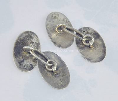 Unger Brothers Sterling Art Nouveau Cufflinks