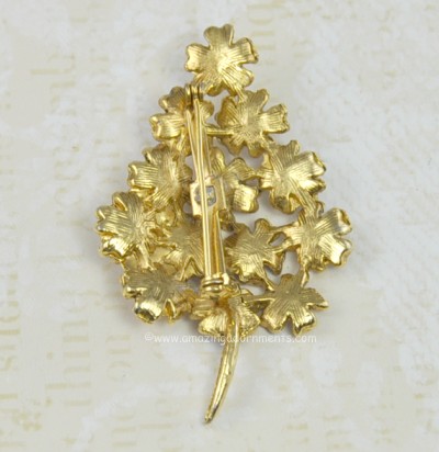 Vintage Rhinestone Tree Pin