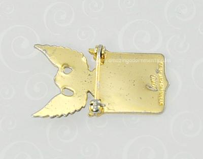 Coro 1940s Sterling and Enamel Sweetheart Pin