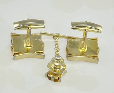 Sherman Senator Tiger Eye Cufflinks