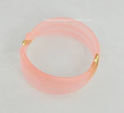 Unsigned Pink Plastic Bracelet