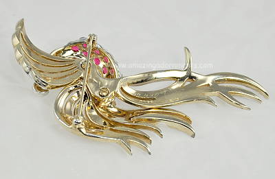 Vintage MB Boucher Rhinestone Bird Figural Brooch