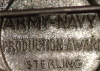 Sterling WWII E Award Pin