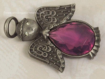 L. Razza Glass Angel Pin