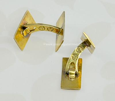 David Andersen Sterling and Enamel Cufflinks