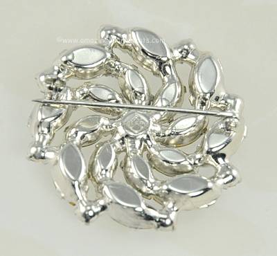 Vintage Signed B David Rhinestone Brooch