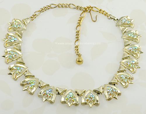 Signed Star Rhinestone Necklace
