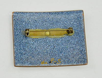 Vintage Canadian Modernist Sylvestre De Passille Enamel on Copper Brooch