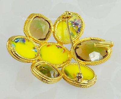 Vintage Glass Brooch and Pendant Combo