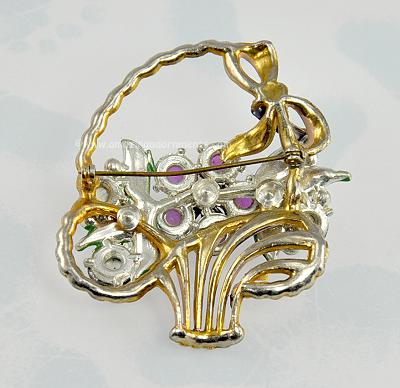 1930s Flower Basket Brooch