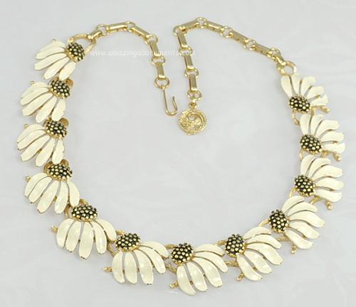 Vintage Signed Lisner Enamel Necklace