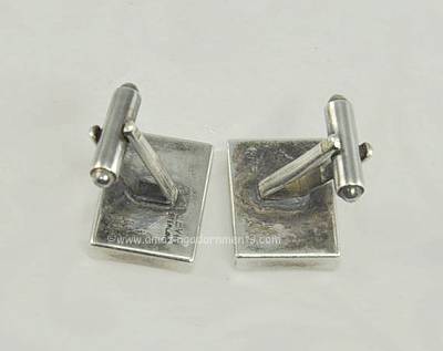 Ed Levin Sterling and Wood Cufflinks