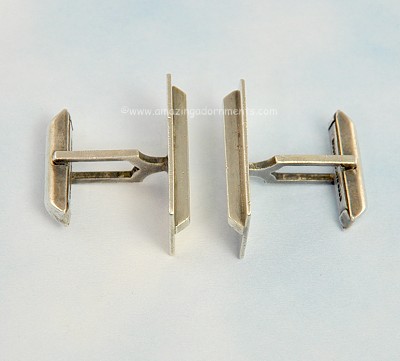 Modernist Sterling Cufflinks Signed Gardner