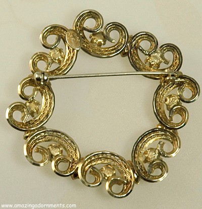 AM Lee Gold Plated Brooch
