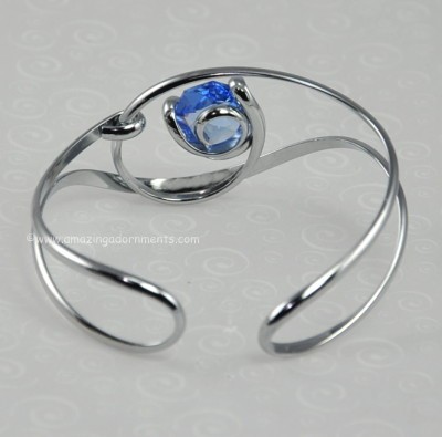 Blue Glass Cuff Bracelet