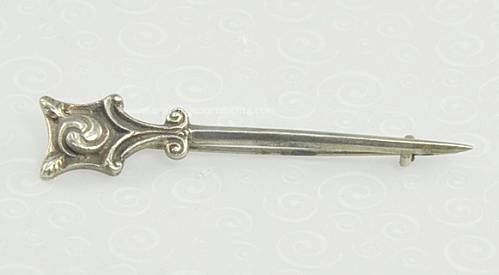 Antique Signed Robert Arthur Sterling Dagger Pin