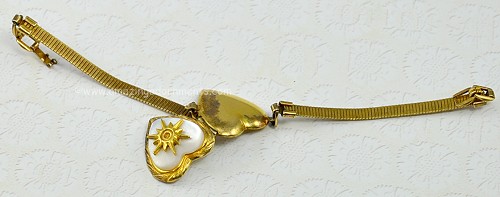 1940s Sweetheart Locket Bracelet