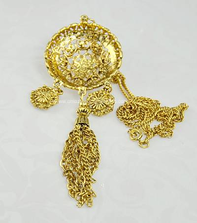 Vintage Unsigned Tassel Necklace