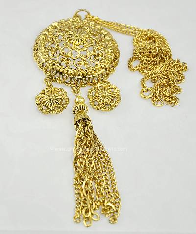 Vintage Unsigned Tassel Necklace