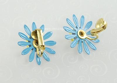 Vintage Flower Power Enamel Earrings