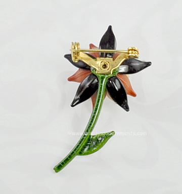 Enamel Flower Pin