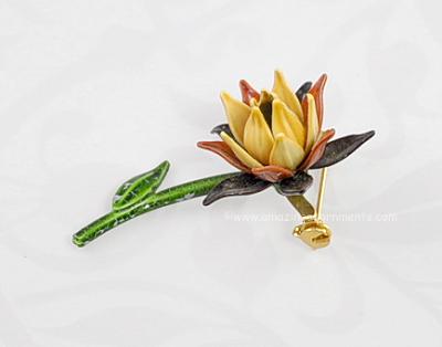 Enamel Flower Pin 