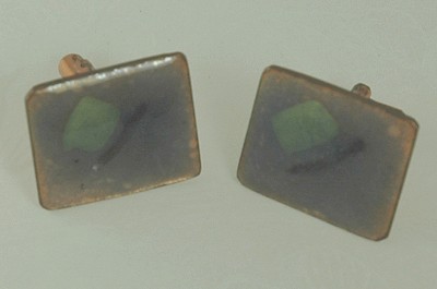 Vitreous Enamel on Copper Cufflinks