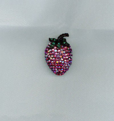 Remarkable WEISS  Strawberry Brooch/Pin~  Book Item