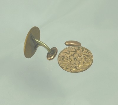 Engraved Brass Cufflinks