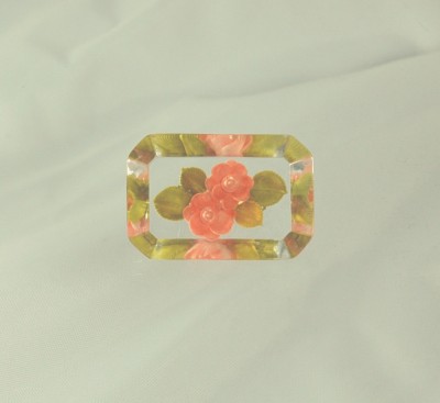 1940s Lucite Floral Pin