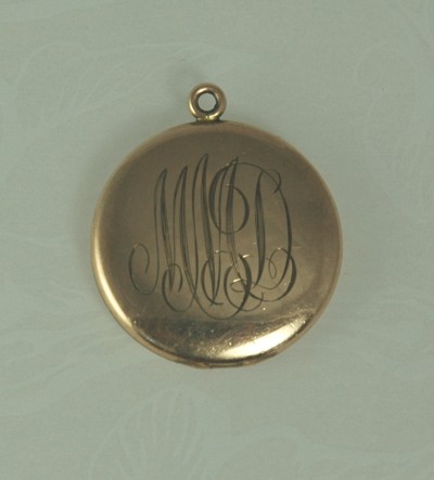 Victorian Era WIGHTMAN & HOUGH Engraved Locket with Hair