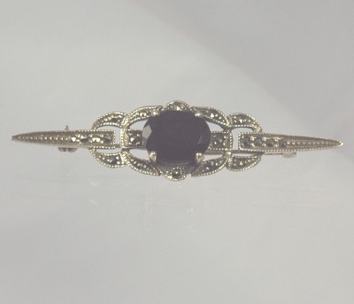 Sterling Art Deco Bar Pin