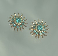 Flashy Tiered Rhinestone Sunburst Scatter Pins