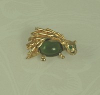 Superb Vintage Lucite Belly Porcupine Pin from CASTLECLIFF
