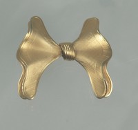 Tailored Gold Tone Bow Brooch Signed LISNER