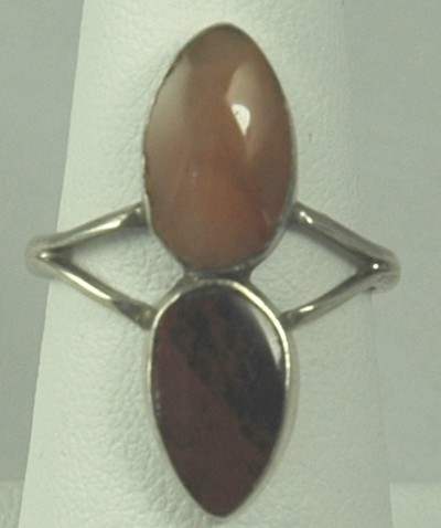 Mexican Sterling Agate Ring~ Size 6.5