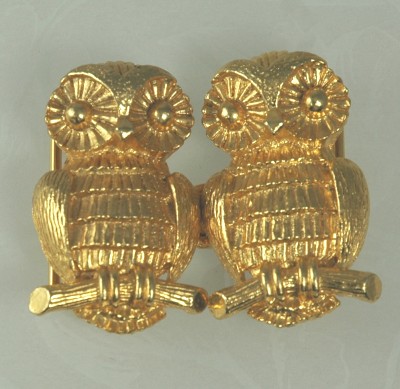 Fantastic Owl Buckle Signed MIMI di N - 1975