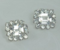 So Glam and Versatile Vintage Clear Rhinestone Dress Clips